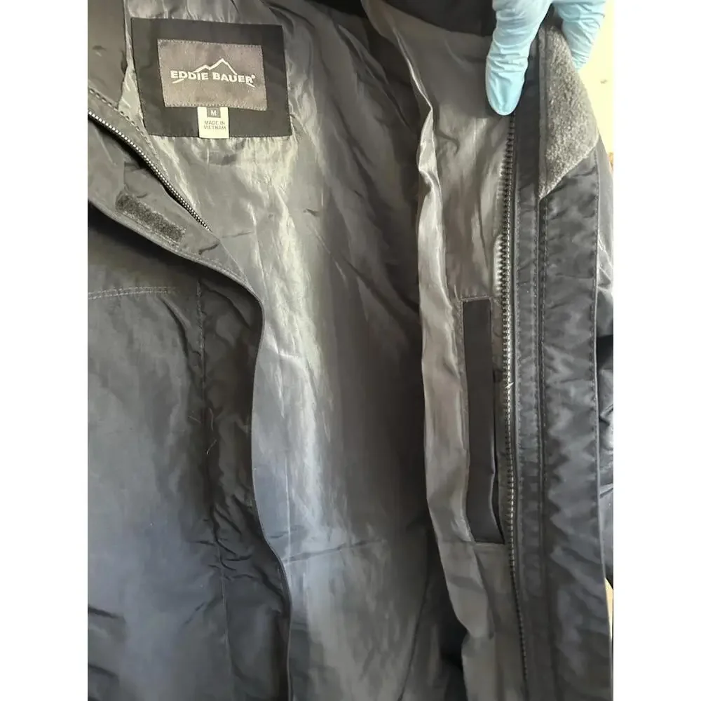 Eddie Bauer Men’s Black Jacket Size M Medium Lightweight Full Zip Outdoor Casual